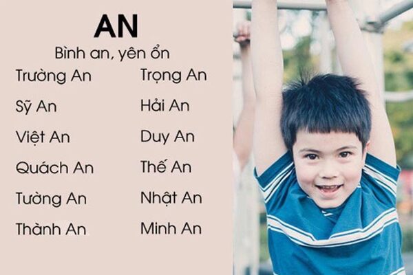 Tên An mang ý nghĩa yên ổn, an bình và thư thái trong tiếng Hán
