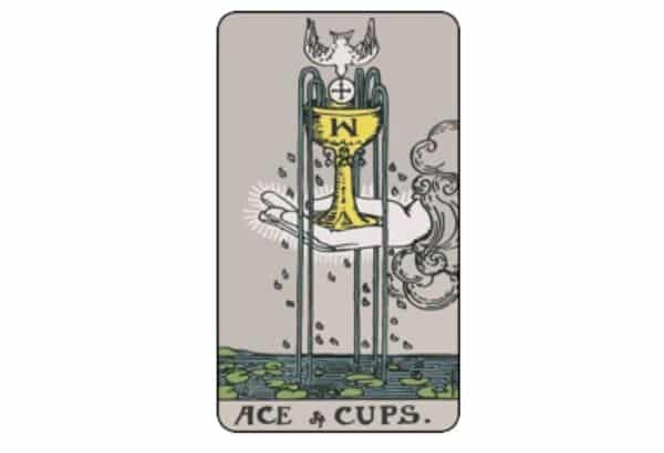 Lá bài Ace of Cups đại diện cho những vấn đề về tình yêu, sự thân mật, cảm xúc sâu sắc 