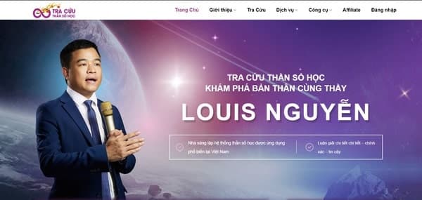 Trang web tra cứu thần số học thầy Louis Nguyễn