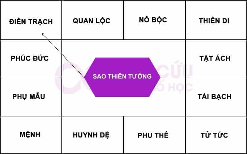 Sao Thiên Tướng tại Cung Điền Trạch