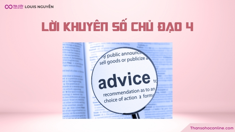 Lời khuyên cho người có con số chủ đạo 4 Lời khuyên cho người có con số chủ đạo 4