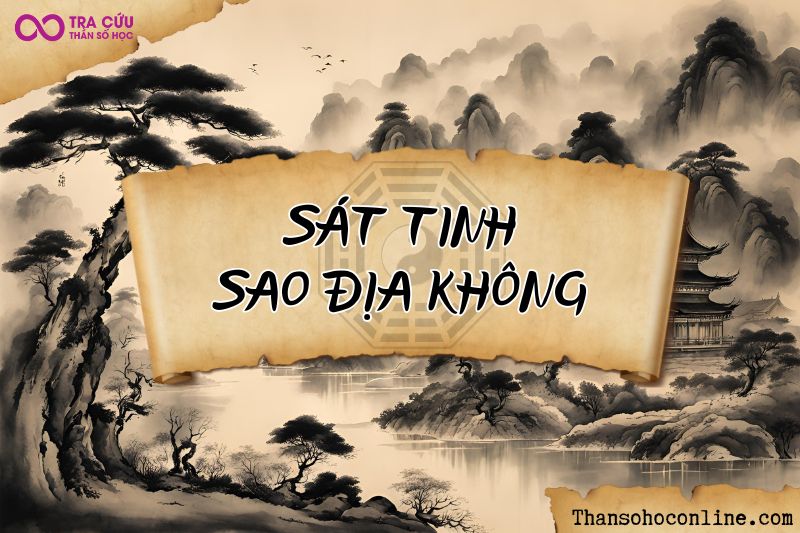 Sát tinh sao Địa Không chủ về sự phá tán, mang tính tiêu cực và sát phạt Sát tinh sao Địa Không chủ về sự phá tán, mang tính tiêu cực và sát phạt